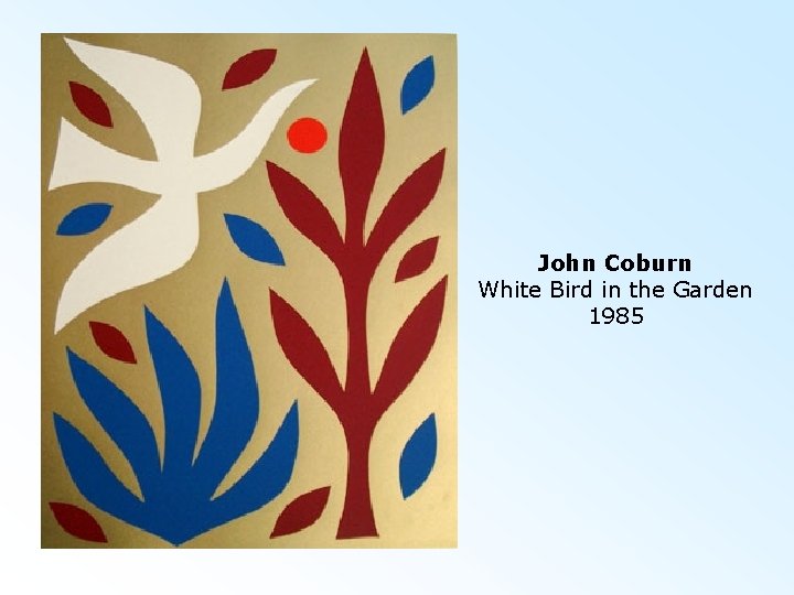 John Coburn White Bird in the Garden 1985 
