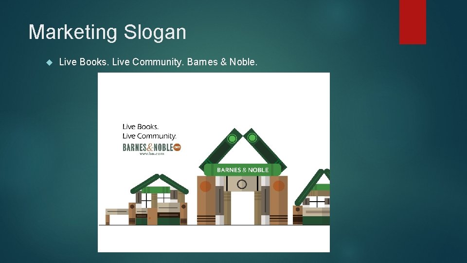 Marketing Slogan Live Books. Live Community. Barnes & Noble. 