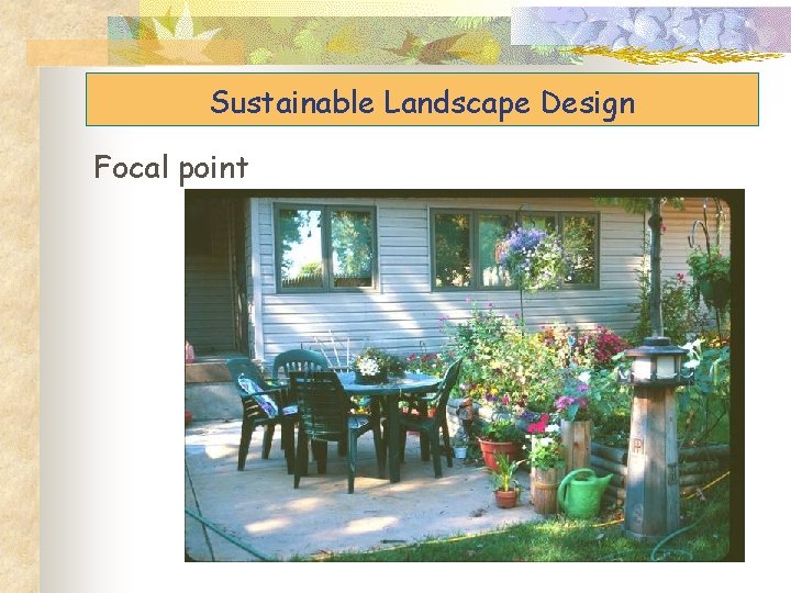 Sustainable Landscape Design Focal point 