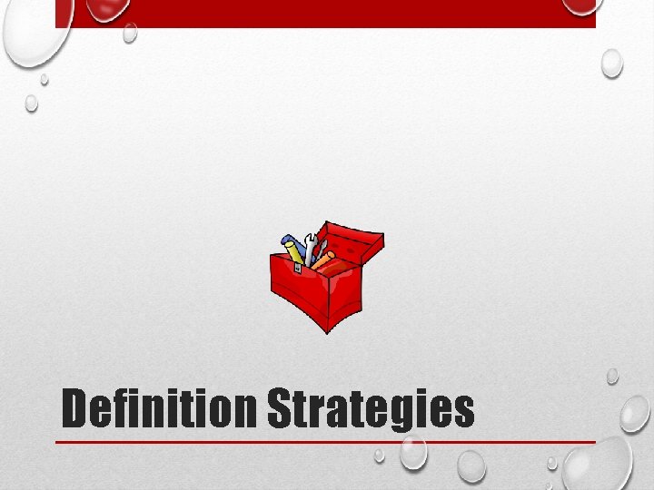 Definition Strategies 