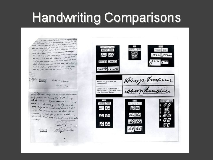 Handwriting Comparisons Handwriting Comparisons