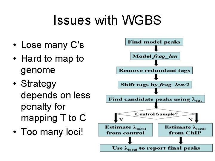 Issues with WGBS • Lose many C’s • Hard to map to genome •