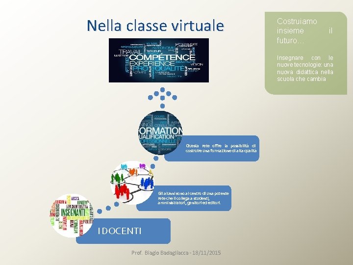 Nella classe virtuale Costruiamo insieme futuro… il Insegnare con le nuove tecnologie: una nuova