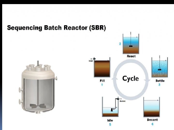 The sequencing batch reactor SBR is a singletank