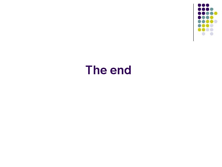 The end 