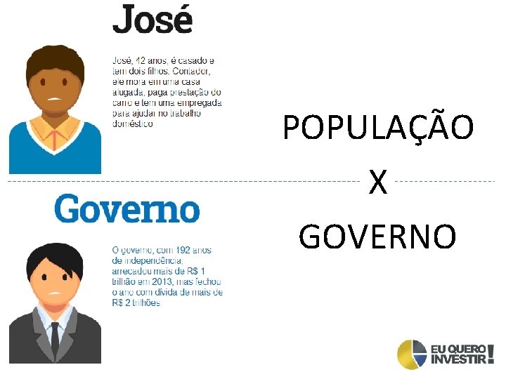 POPULAÇÃO X GOVERNO 