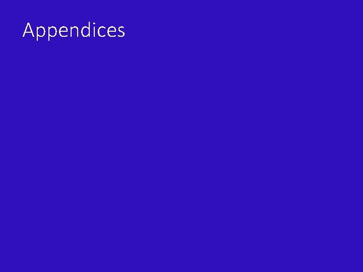 Appendices 