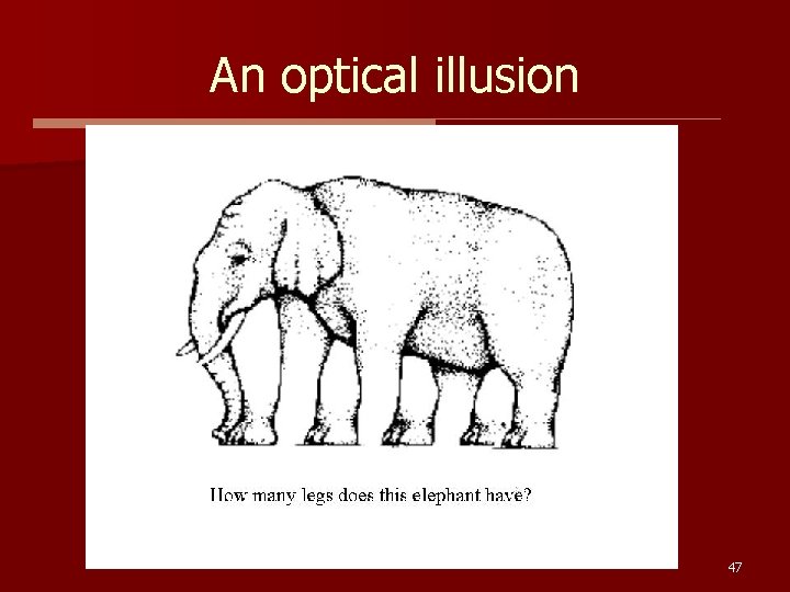 An optical illusion 47 