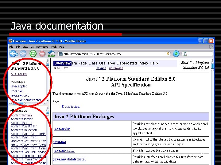 Java documentation 90 