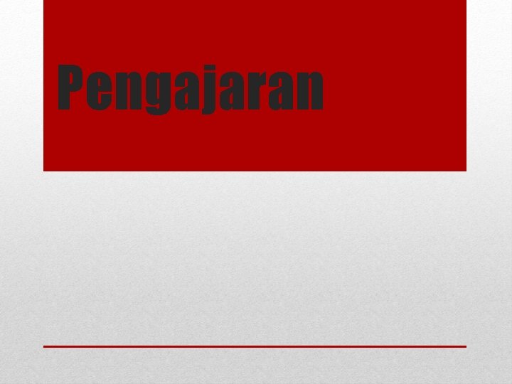 Pengajaran 