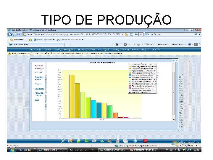 TIPO DE PRODUÇÃO 