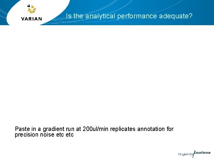 Is the analytical performance adequate? Paste in a gradient run at 200 ul/min replicates