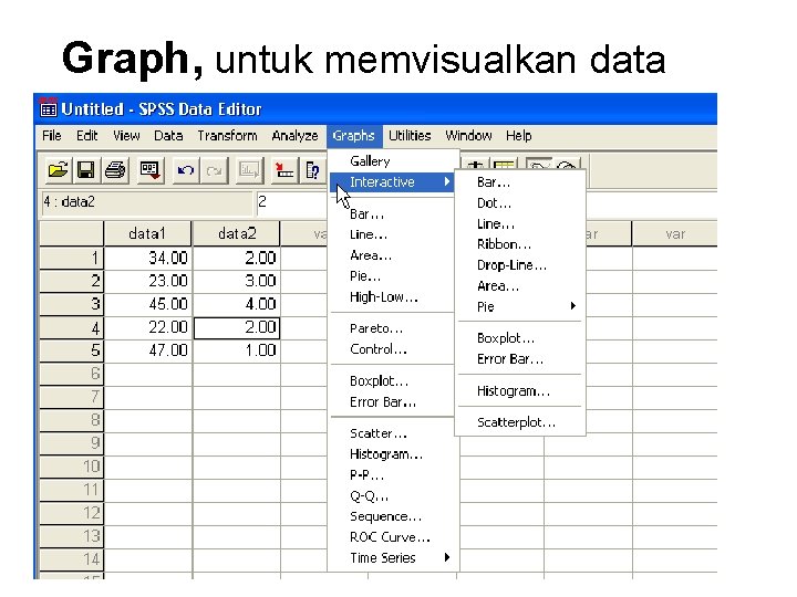 Graph, untuk memvisualkan data 