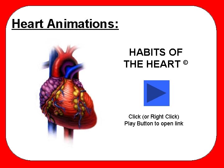 Heart Animations: HABITS OF THE HEART © Click (or Right Click) Play Button to