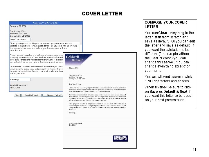 COVER LETTER COMPOSE YOUR COVER LETTER You can Clear everything in the letter, start