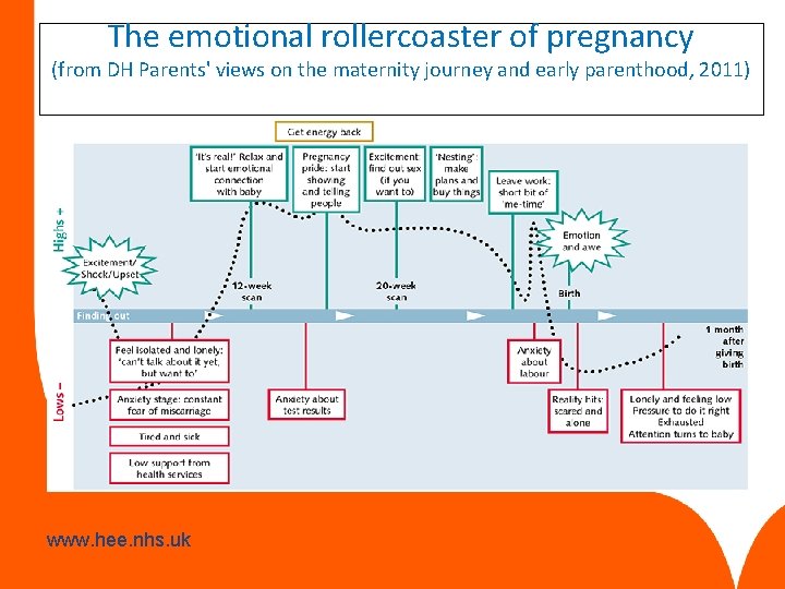 The emotional rollercoaster of pregnancy (from DH Parents' views on the maternity journey and