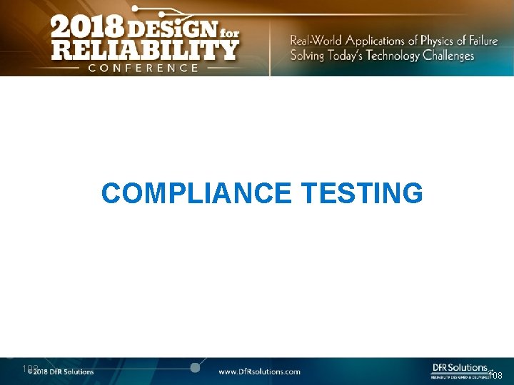 COMPLIANCE TESTING 108 