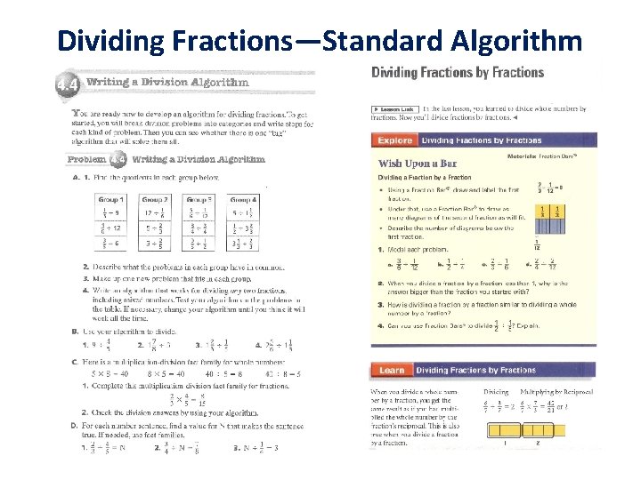 Dividing Fractions—Standard Algorithm 