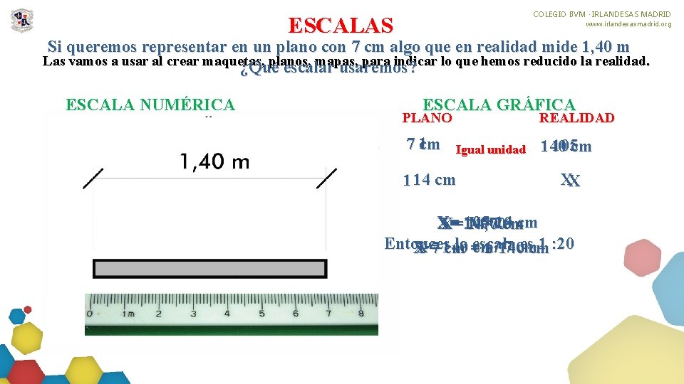 COLEGIO BVM · IRLANDESAS MADRID www. irlandesasmadrid. org ESCALAS Si queremos representar en un