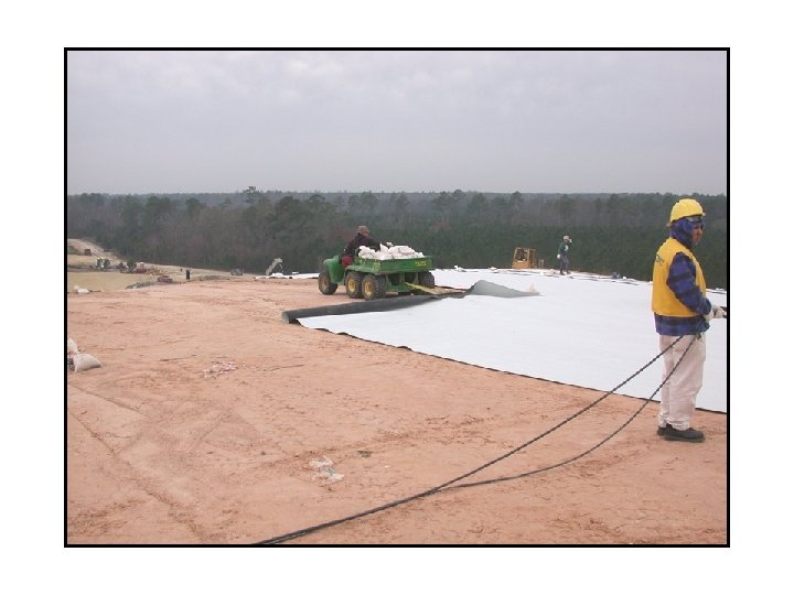 Deploying Geomembrane 