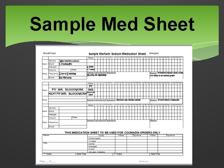 Sample Med Sheet 