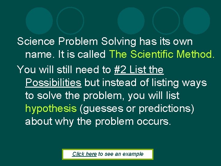 Science Problem Solving has its own name. It is called The Scientific Method. You