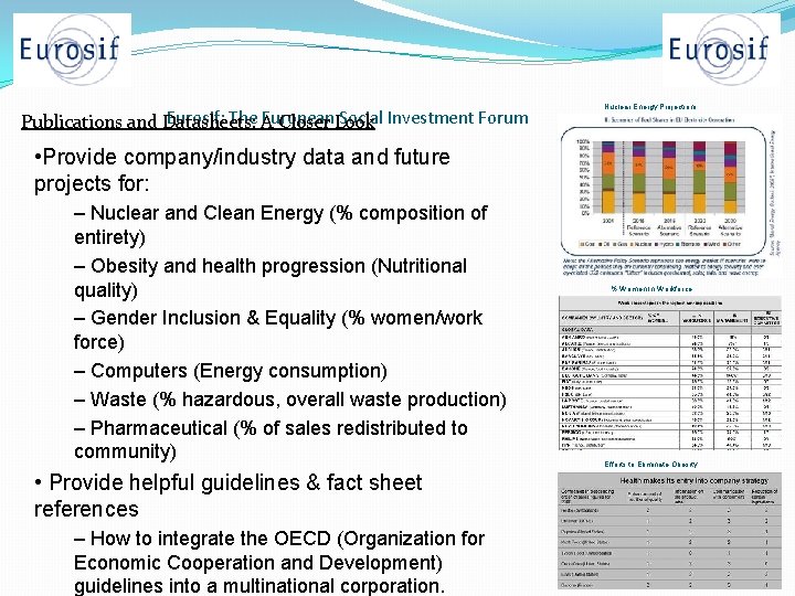 Eurosif: The European Social Investment Forum Publications and Datasheets: A Closer Look Nuclear Energy Eurosif: The European Social Investment Forum Publications and Datasheets: A Closer Look Nuclear Energy