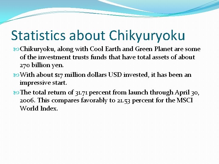 Statistics about Chikyuryoku Chikuryoku, along with Cool Earth and Green Planet are some of Statistics about Chikyuryoku Chikuryoku, along with Cool Earth and Green Planet are some of