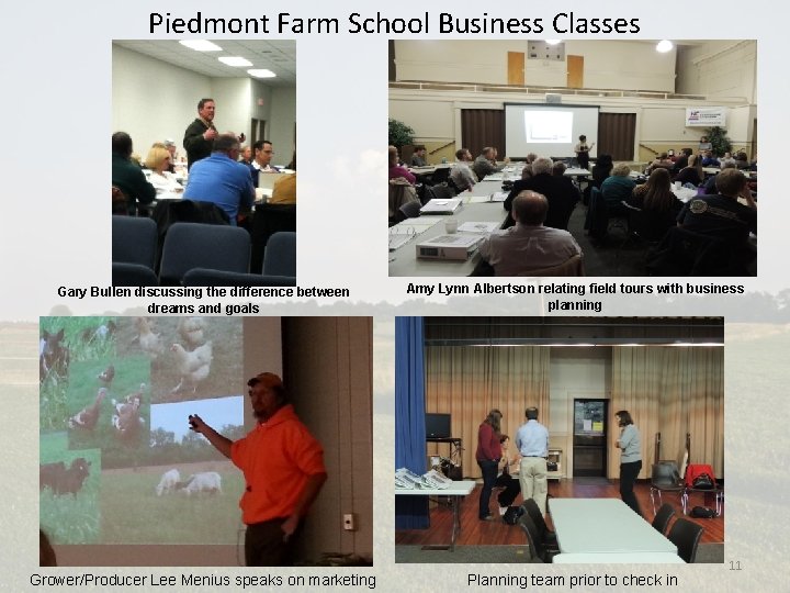 Piedmont Farm School Business Classes Gary Bullen discussing the difference between dreams and goals
