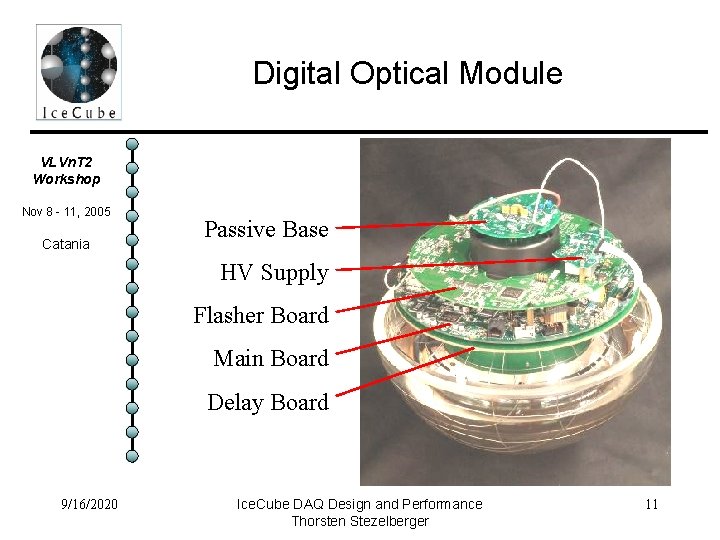 Digital Optical Module VLVn. T 2 Workshop Nov 8 - 11, 2005 Catania Passive