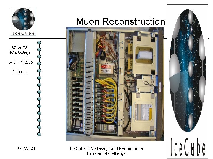 Muon Reconstruction VLVn. T 2 Workshop Nov 8 - 11, 2005 Catania 9/16/2020 Ice.