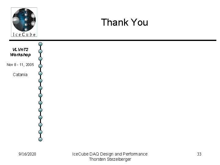 Thank You VLVn. T 2 Workshop Nov 8 - 11, 2005 Catania 9/16/2020 Ice.