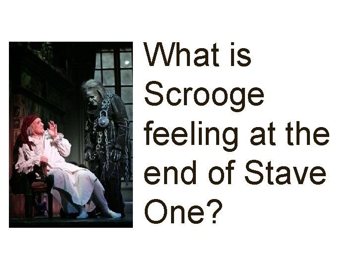 What is Scrooge feeling at the end of Stave One? 