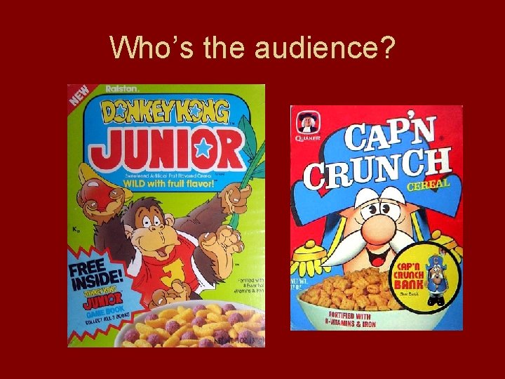 Who’s the audience? 