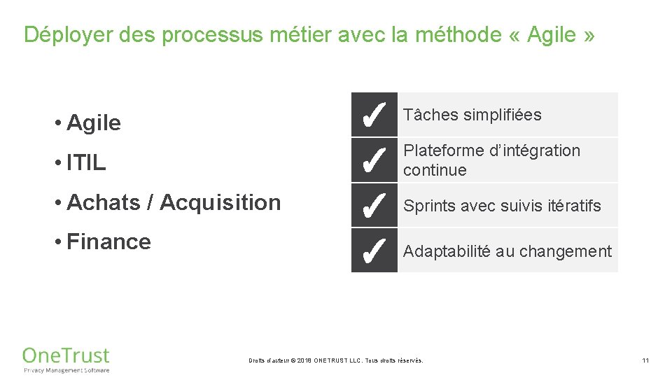 Déployer des processus métier avec la méthode « Agile » • Agile • ITIL