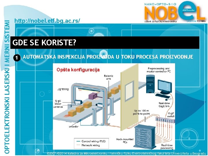 OPTOELEKTRONSKI LASERSKI I MERNI SISTEMI http: //nobel. etf. bg. ac. rs/ GDE SE KORISTE?