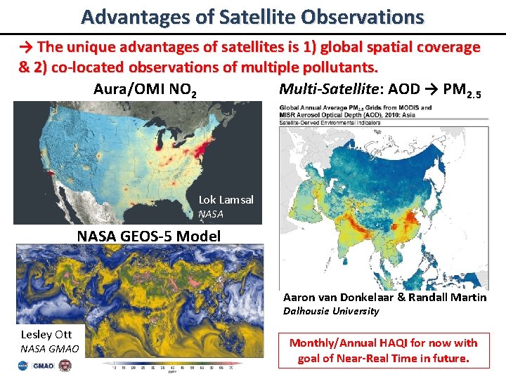 Advantages of Satellite Observations → The unique advantages of satellites is 1) global spatial