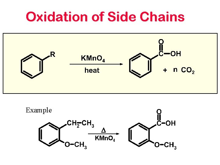 Oxidation of Side Chains Example D KMn. O 4 Oxidation of Side Chains Example D KMn. O 4