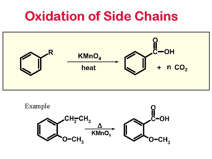 Oxidation of Side Chains Example D KMn. O 4 