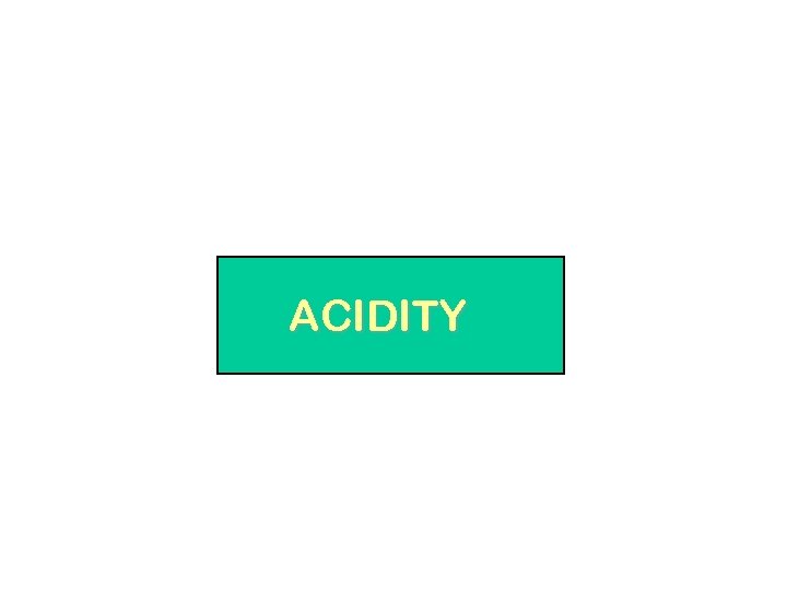 ACIDITY ACIDITY