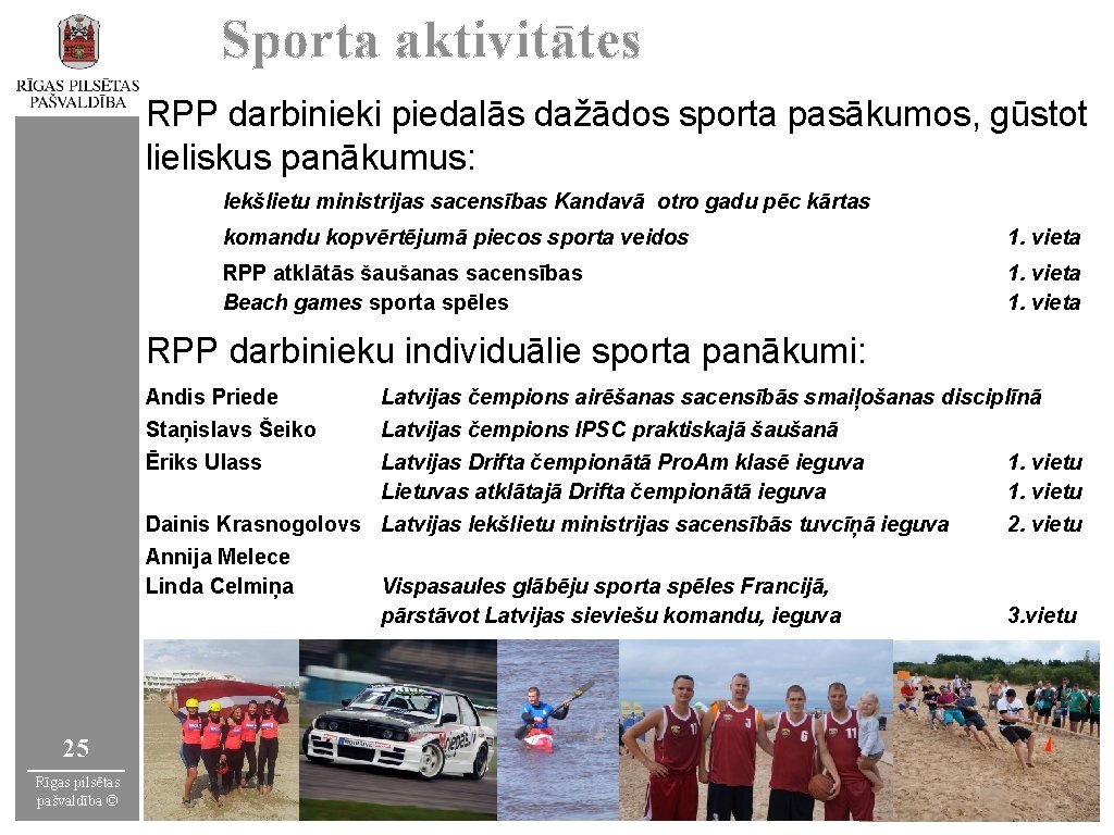 Sporta aktivitātes RPP darbinieki piedalās dažādos sporta pasākumos, gūstot lieliskus panākumus: Iekšlietu ministrijas sacensības