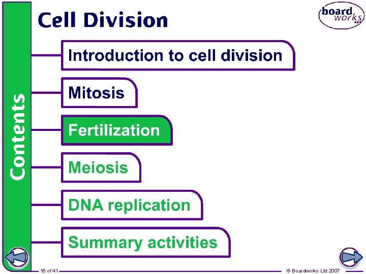 16 of 41 © Boardworks Ltd 2007 