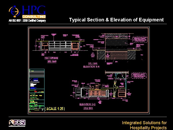 Typical Section & Elevation of Equipment Integrated Solutions for Hospitality Projects 