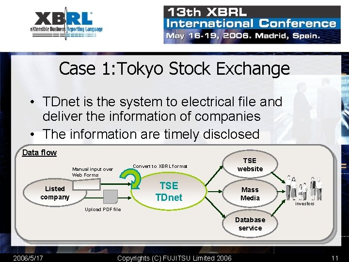 Case 1: Tokyo Stock Exchange • TDnet is the system to electrical file and