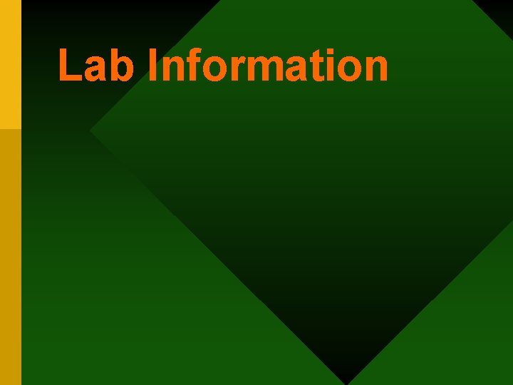 Lab Information 
