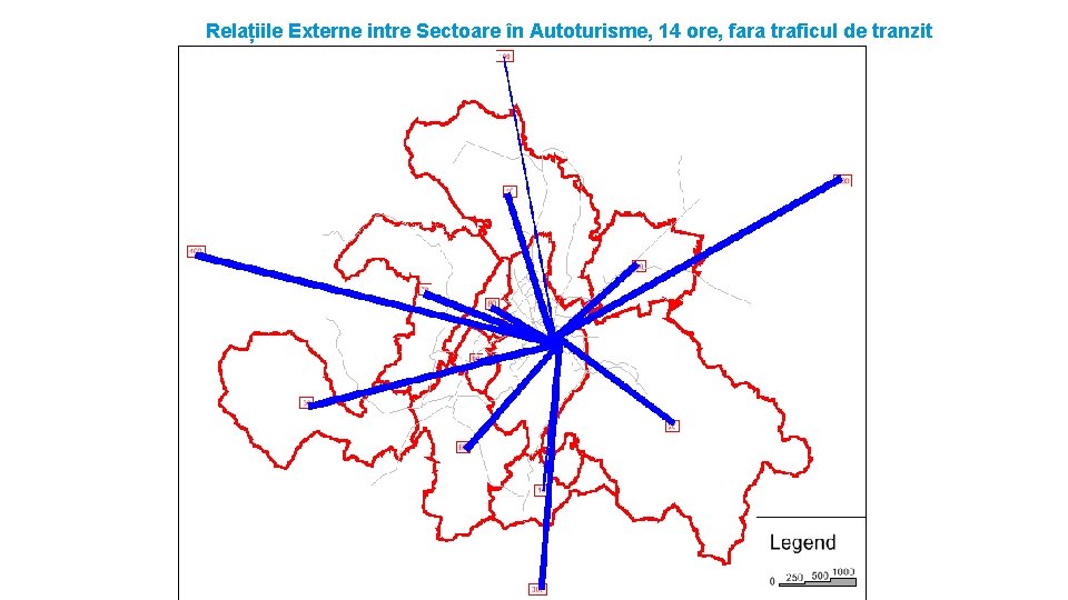 Relațiile Externe intre Sectoare în Autoturisme, 14 ore, fara traficul de tranzit 