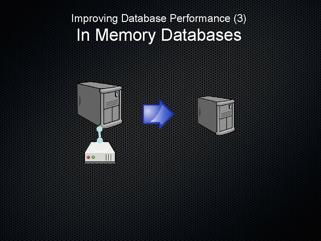 Improving Database Performance (3) In Memory Databases 