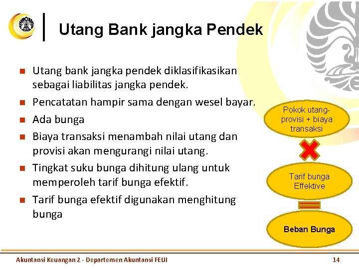 Utang Bank jangka Pendek n n n Utang bank jangka pendek diklasifikasikan sebagai liabilitas