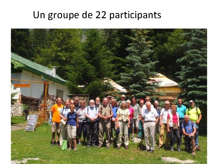 Un groupe de 22 participants 