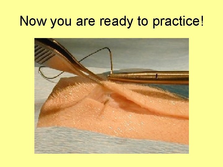 Now you are ready to practice! 